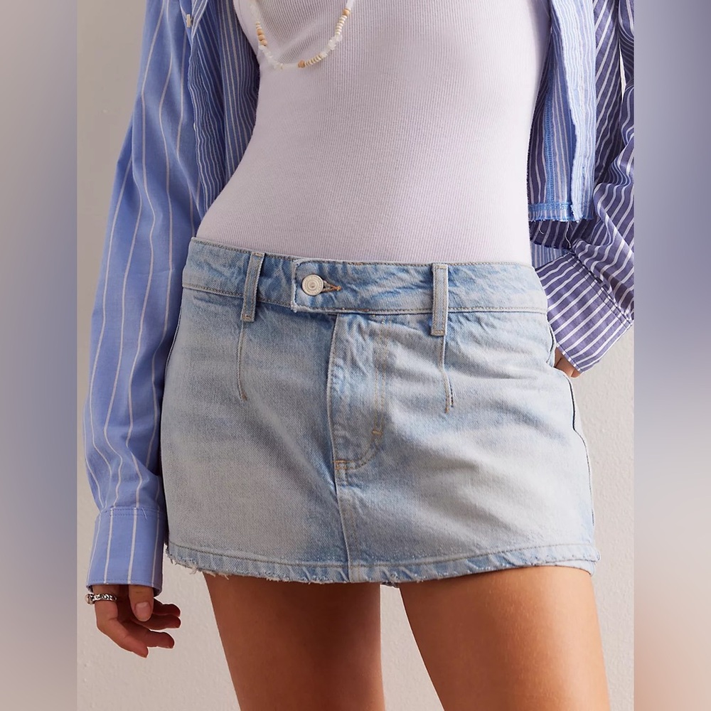 Free People Light Blue Jean Shorts
